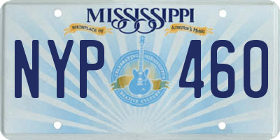 MS license plate NYP460