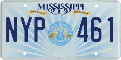 MS license plate NYP461
