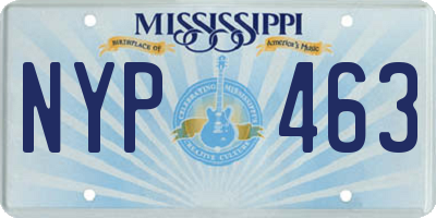 MS license plate NYP463