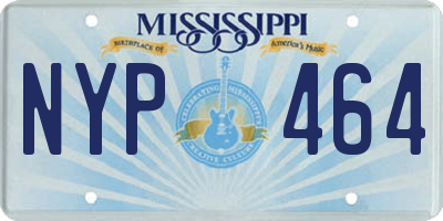 MS license plate NYP464
