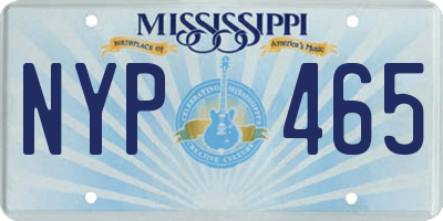 MS license plate NYP465