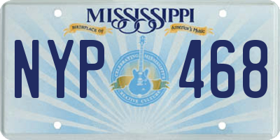 MS license plate NYP468