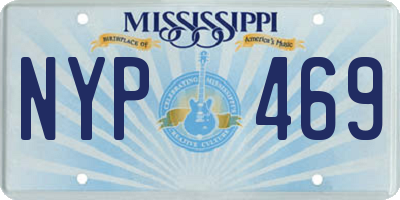 MS license plate NYP469
