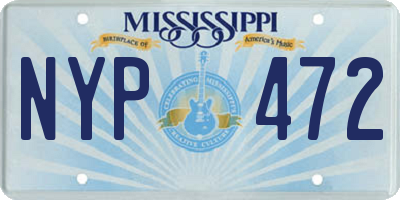 MS license plate NYP472