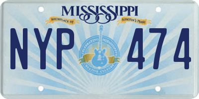 MS license plate NYP474