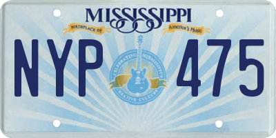 MS license plate NYP475