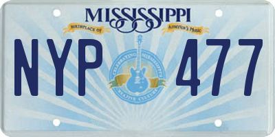 MS license plate NYP477