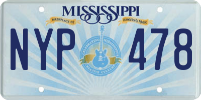 MS license plate NYP478