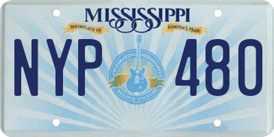 MS license plate NYP480