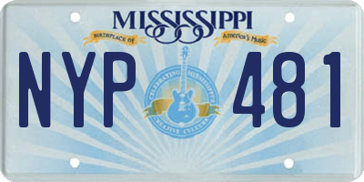 MS license plate NYP481