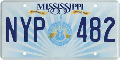 MS license plate NYP482