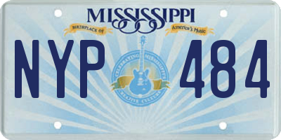 MS license plate NYP484