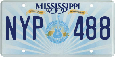 MS license plate NYP488