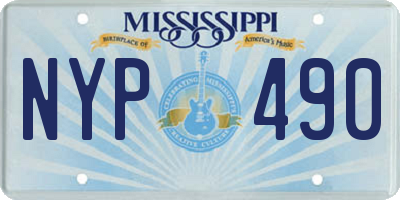 MS license plate NYP490