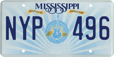 MS license plate NYP496