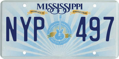 MS license plate NYP497