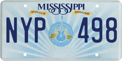 MS license plate NYP498