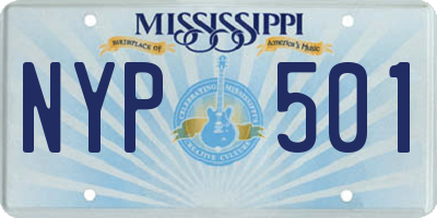 MS license plate NYP501
