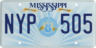 MS license plate NYP505
