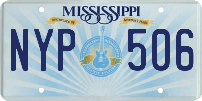 MS license plate NYP506