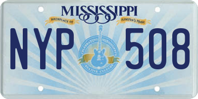 MS license plate NYP508
