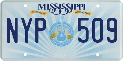 MS license plate NYP509