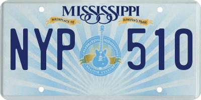 MS license plate NYP510