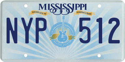 MS license plate NYP512