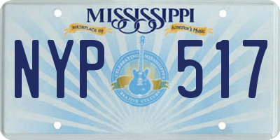 MS license plate NYP517