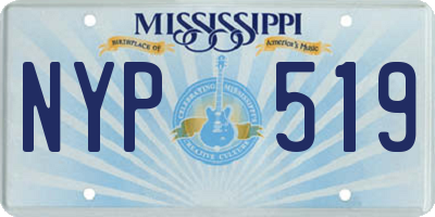 MS license plate NYP519