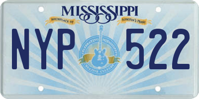 MS license plate NYP522