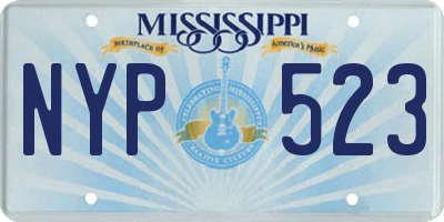 MS license plate NYP523