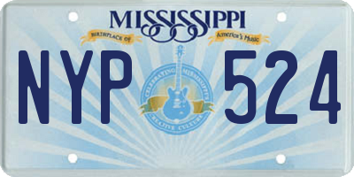 MS license plate NYP524