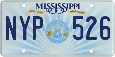 MS license plate NYP526