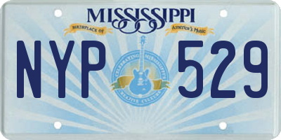 MS license plate NYP529