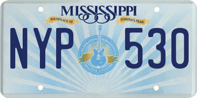 MS license plate NYP530
