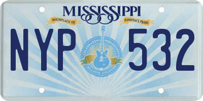 MS license plate NYP532