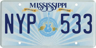 MS license plate NYP533
