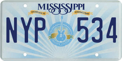 MS license plate NYP534