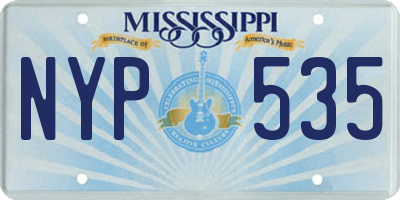 MS license plate NYP535