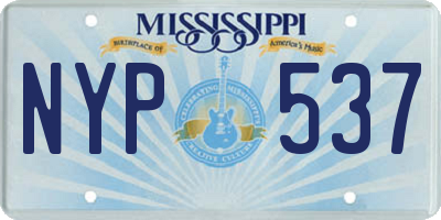 MS license plate NYP537