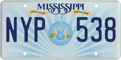 MS license plate NYP538