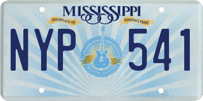 MS license plate NYP541