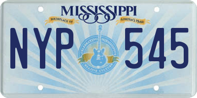 MS license plate NYP545