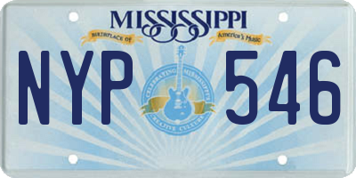 MS license plate NYP546
