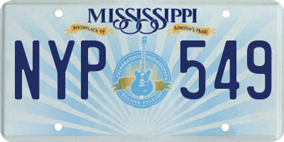 MS license plate NYP549