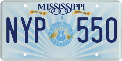 MS license plate NYP550
