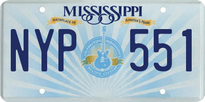 MS license plate NYP551