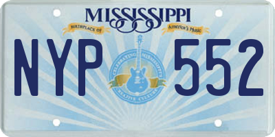 MS license plate NYP552