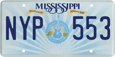 MS license plate NYP553